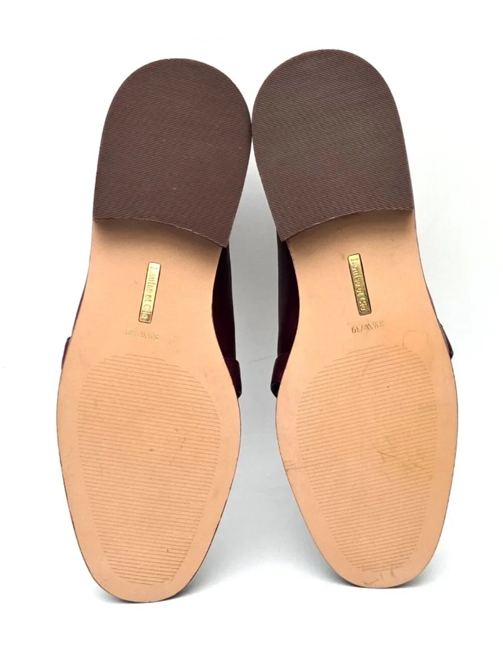 Louise et Cie Bayne Burgundy Leather Slip on Horse Bit Loafers Women's Size 8.5W